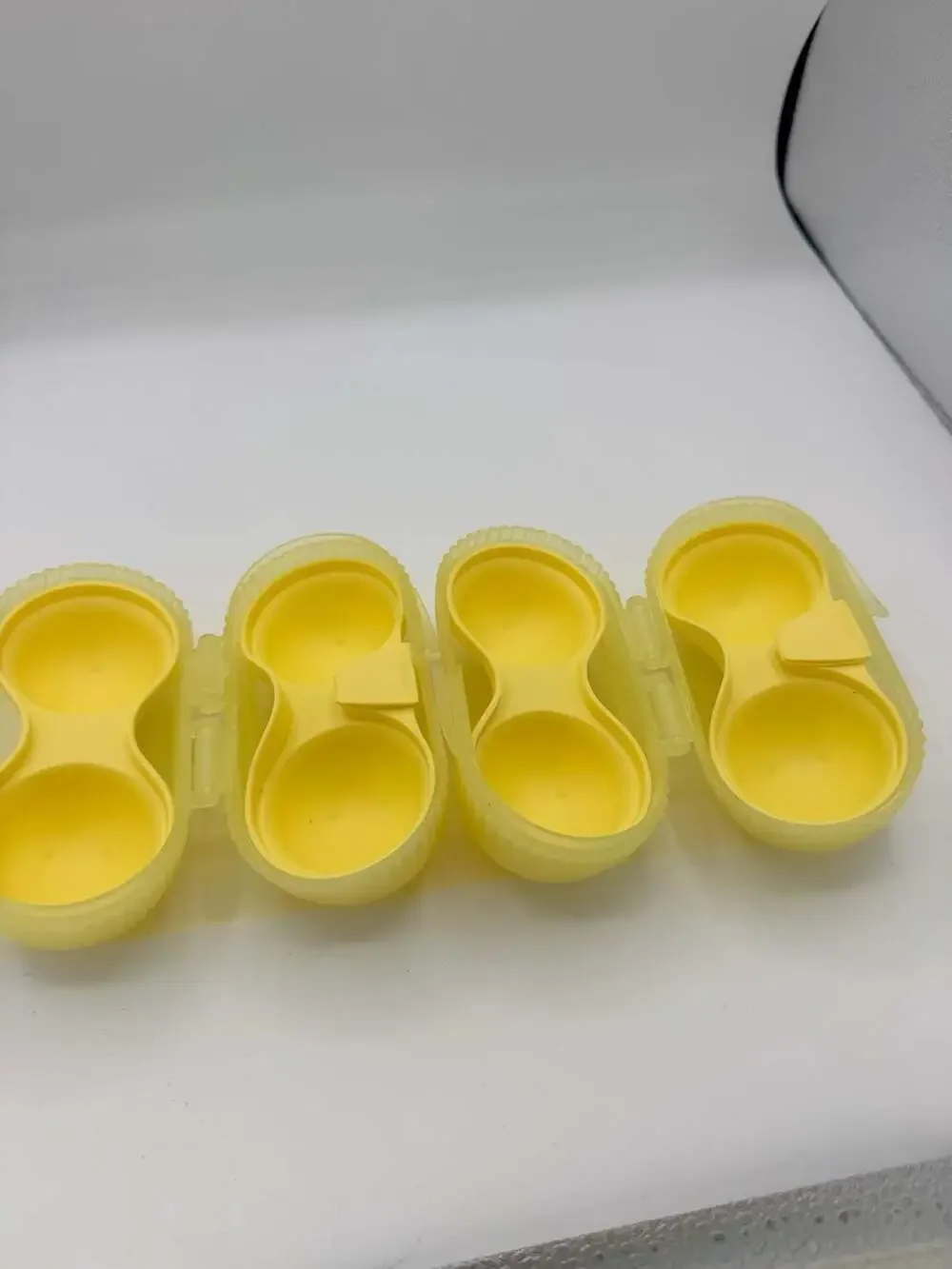 Tupperware 2-Egg Holder Carrier with Built-in Salt Shaker, Yellow